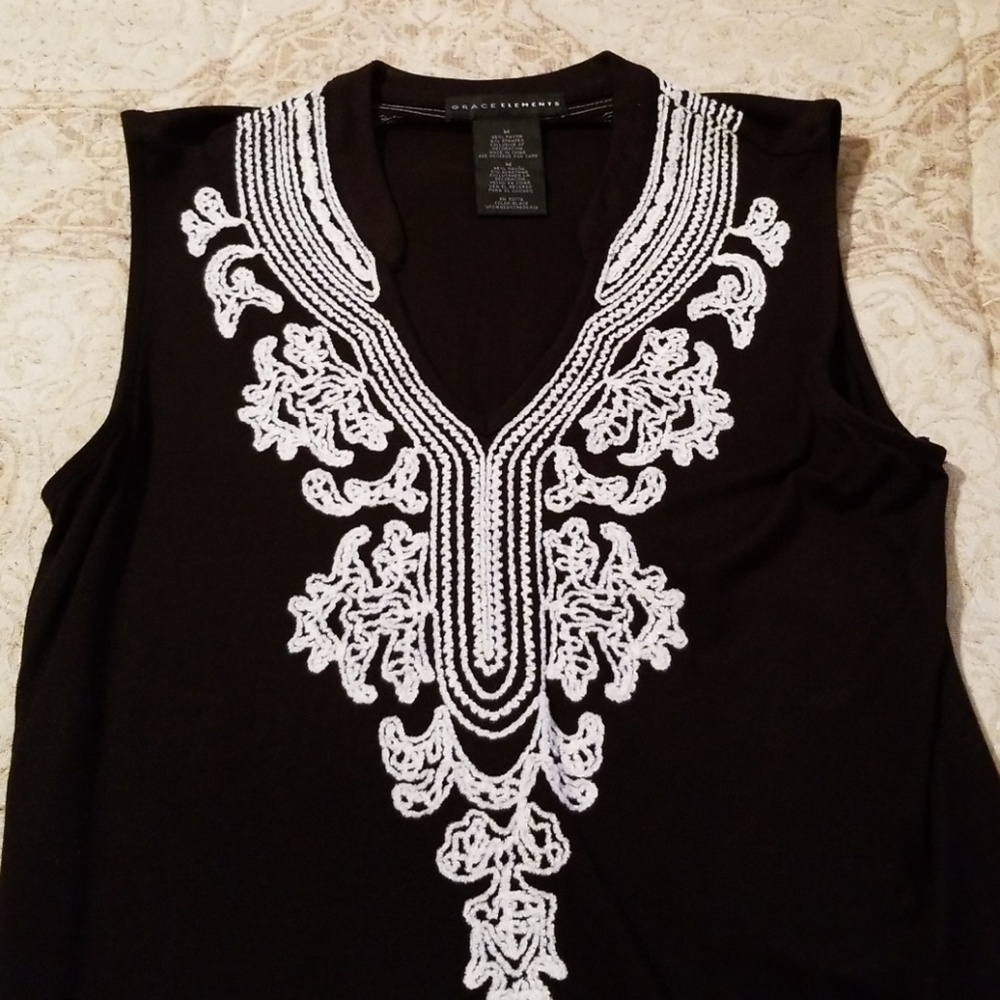 Sleeveless black dress